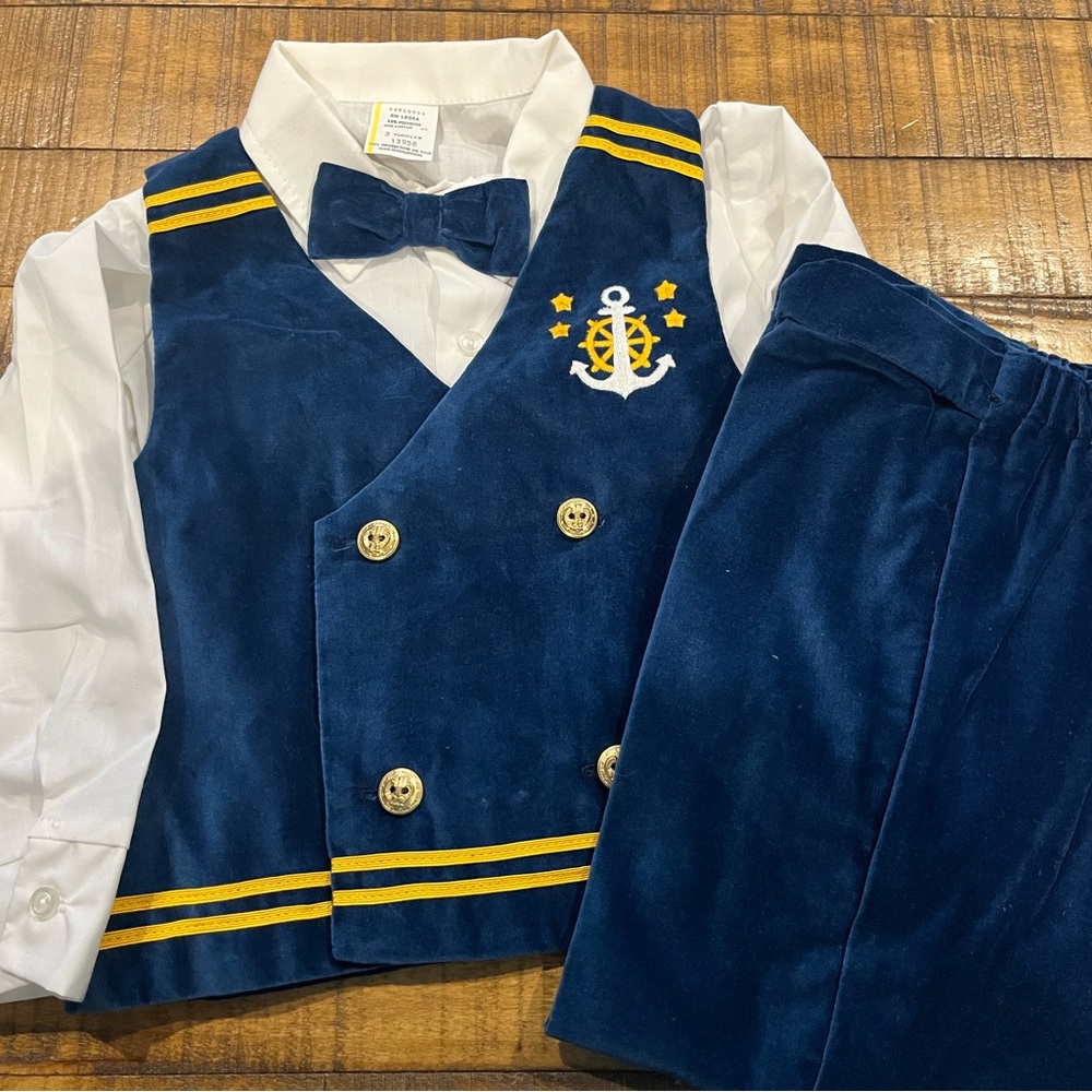 Vintage paper tag sailor outfit
